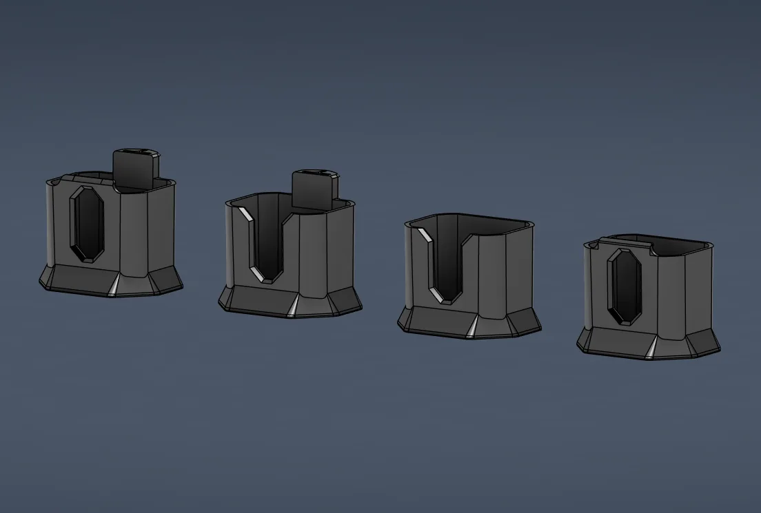 Fusion CAD screenshot of the Venty Stand models, designed from scratch