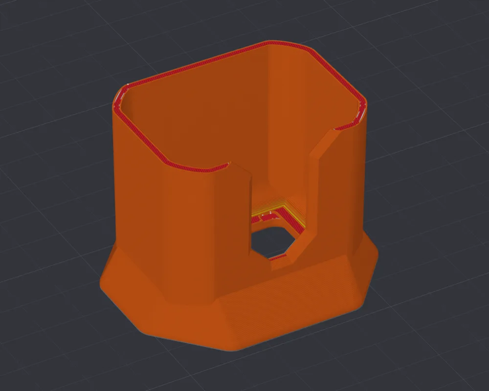 3D render of the Venty Stand model, ready to slice and print.